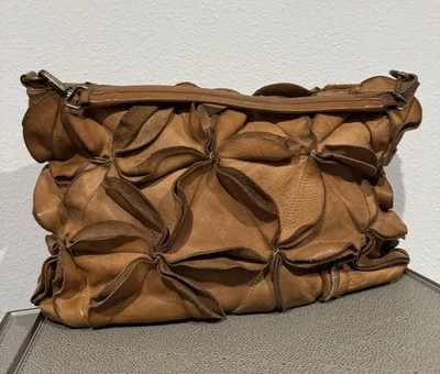 Sundance Brown Quilted Leather Shoulder Bag Purse Handbag Italy - Image 1 of 4