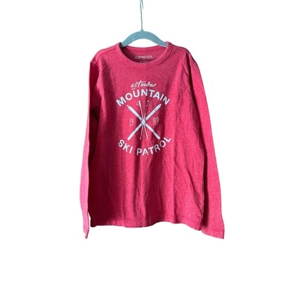 Crewcuts J. Camiseta roja con gráfico de patrulla de esquí manga larga Crew para niños talla M 8-9 Foto 1 de 4