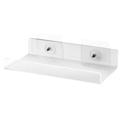 Estantes de baño de acrílico autoadhesivos sin taladro, estante estable montado en la pared  Foto 1 de 4