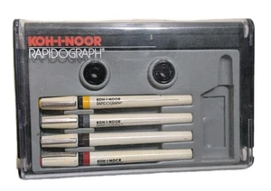 Vintage KOH-I-NOOR Rapidograph Pen Set Of 4 - Picture 1 of 4