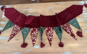 Pensionierter Mackenzie Childs Yuletide Manor rot & grün Mantel Schal brandneu - Bild 1 von 8