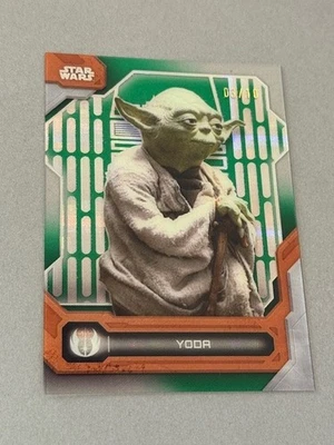 Yoda Green Refractor /10 Star Wars 2024 Topps High Tek Diffractor sp Insert Jedi - Image 1 of 3