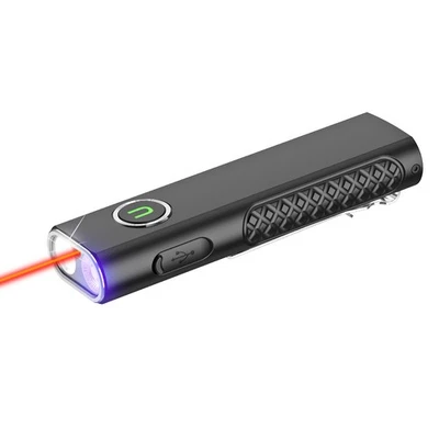 UltraFire S3 1200 Lumen Flat EDC Pocket Flashlight LED UV & Red Beam Work Light - Image 1 of 4