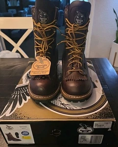 Georgia 8" Waterproof Logger Boot Size 12M - New - Picture 1 of 8