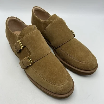 Mocasines Cole Haan para mujer 9B Greenwich Monk correa caramelo gamuza cuero W29160 Foto 1 de 4