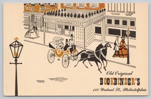 Bookbinder's Historic Restaurant Philadelphia Old City Landmark Chrome Postcard - Picture 1 of 2