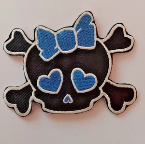 Punk Emo Rock N Roll Girl Blue COLLECTORS SEW IRON ON PATCH NEW - Picture 1 of 1