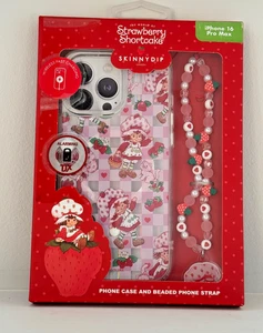 Strawberry Shortcake Phone Case With Beaded Strap iPhone 16 Pro Max New - Picture 1 of 2