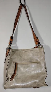 Sondra Roberts Womens Handbag Cream 10X10X4 Tote Shoulder Bag Purse Tassel. P28 - Picture 1 of 8