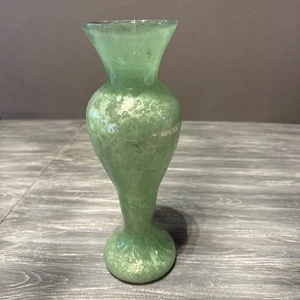 Kunstglas gesprenkelt grün 12" Vase - Bild 1 von 6