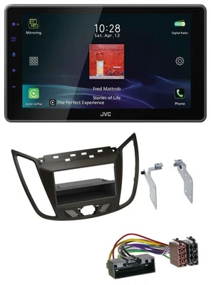 JVC DAB MP3 Bluetooth USB Autoradio für Ford C-Max / Kuga - dunkelbraun - Bild 1 von 4