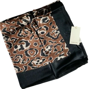 Chan Luu Women’s Leopard Printed Silk Square Scarf 38” x 38” NEW WITH TAGS - Picture 1 of 4