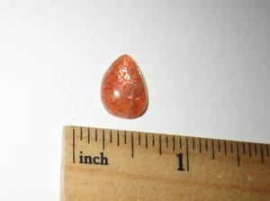 14mm CABUJÓN DE PIEDRA DE CRISTAL NATURAL PULIDO A MANO DE LA INDIA ~ 1.1g *A - Imagen 1 de 14