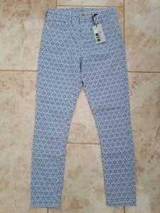 BNWT Topshop Ladies Size 8 W26 L30 Blue Mix Skinny Leigh Jeans Ankle Grazer New - Picture 1 of 10