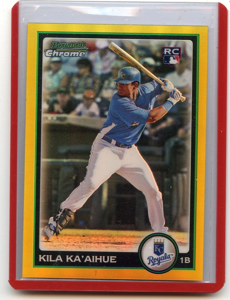 2010 BOWMAN CHROME #184 KILA KA'AIHUE "GOLD REFRACTOR" ROOKIE RC #36/50, ROYALS - Image 1 of 1