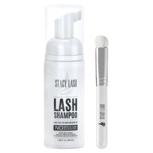 Eyelash Extension Shampoo + Brush /1.69 Fl.Oz/ 50Ml / Eyelid & Eyebrow Foaming C - Picture 1 of 12