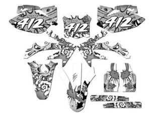 2008 CRF 450 R ZANY White Senge Graphics Kit Compatible with Honda - Picture 1 of 10