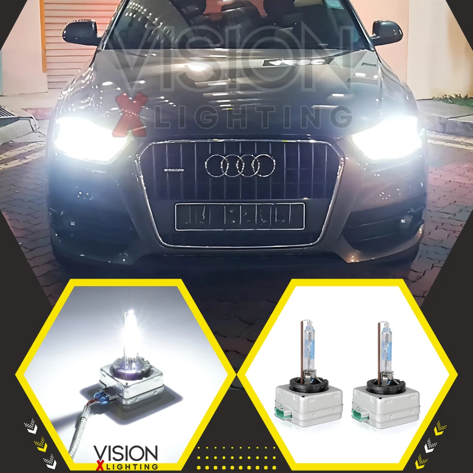 Par de lâmpadas de xenônio brancas 6000K faróis de feixe baixo D3S para Audi Q5 8R 2008-2016 - Imagem 1 de 4