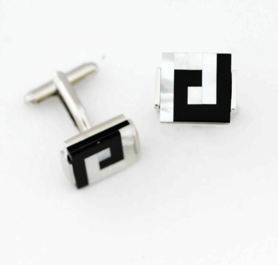 C0134 GEMELOS GEMELOS LABERINTO PUZZLE NEGRO ÓNIX BLANCO MADREPERLA NUEVO Foto 1 de 1