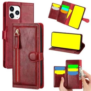For iPhone 13 12 11 X XR XS 6-8plus Wallet Cover Anti-fall Phone Protective Case - Picture 1 of 12