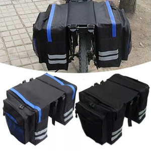 Alforjas para bicicleta de 12,4" portaequipajes trasero maletero equipaje asiento trasero doble lado - Imagen 1 de 15