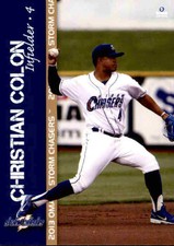 2013 Omaha Storm Chasers Brandt #7 Christian Colon Lake Elsinore California Card