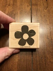 Rubber Stamp 2005 Stampin Up LARGE FLOWER Spring Card Bloom Bold Black - Picture 1 of 2