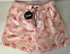Maillots de bain/shorts de plage pour hommes rétro années 60 FRANKS rose flamant rose taille M neufs avec étiquettes