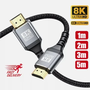 8K HDMI Cable 2.1 Durable Wire Lead 120 FPS 4K@60HZ VRR Dynamic HDR eARC 48Gbps - Picture 1 of 14