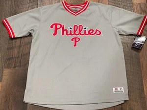 Philadelphia Phillies MLB Men's Gray Pullover Jersey Shirt - NWT - Picture 1 of 8