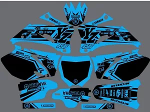 Calcomanía cian negra para YAMAHA GRAPHICS YZ 450f YZ450f 2006-2009 - Imagen 1 de 1