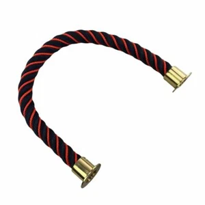 Cuerda de barrera Softline negra de 40 mm desparasitada en naranja x 1 m c/w extremos de copa de latón - Imagen 1 de 4