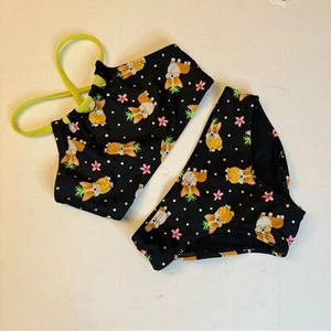 Cat & Jack Kids Girl’s Two Piece Swimsuit Black Size S (6-6X) - Picture 1 of 7