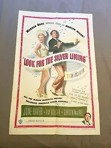 "Look for the Silver Lining" 1949 originale un foglio June Haver Ray Bolger - Foto 1 di 1