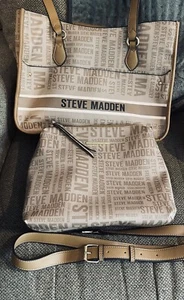STEVE MADDEN Handbag BPierce All Over Print  & Extra Pouch Purse Shoulder Bag - Afbeelding 1 van 24