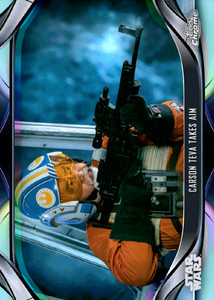 Topps Star Wars Chrome The Mandalorian Short Print 150cc Iridescent Carson Teva