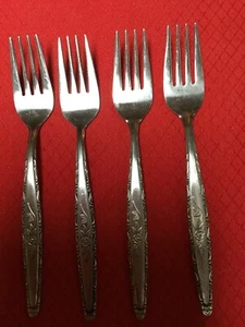 Set of 4 Stylecraft SYF2 18/0 Stainless Salad Forks 6 1/4"--  Nice Condition - Picture 1 of 5