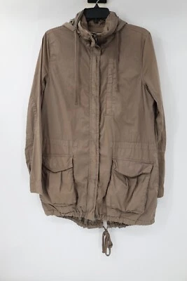 James Perse Chaqueta Mujer 2 Yosemite Cremallera Completa Verde Con Capucha Cola de Pescado Militar Foto 1 de 4