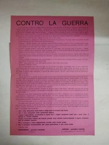 1999 11 09 VOLANTINO OFFICINA CONTRO LA GUERRA 09 NOVEMBRE 1990 - Picture 1 of 2