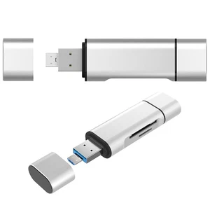 3 In 1 USB Type-C Micro USB Reader Universal Memory OTG Reader for Phone - Zdjęcie 1 z 11