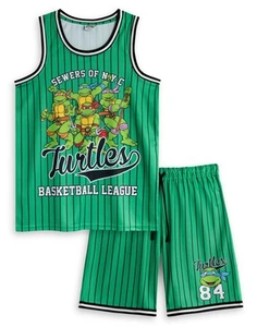 Teenage Mutant Ninja Turtles Green Sewers Of N Y C 2 Piece Basketball Set Mens - Picture 1 of 9