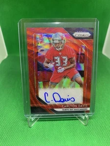 Carlton Davis 2018 Panini Prizm Red Wave Auto #26/199 - Bild 1 von 2
