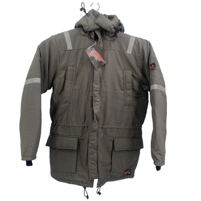 Red Wing FR Insulated Jacket Lg Tall Parka Nomex Hooded Work Coat NWT Reflective - Image 1 of 4