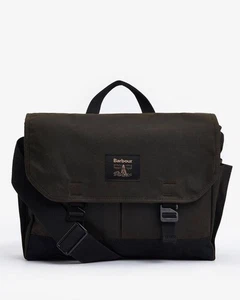 Bolso Mensajero Barbour Field Encerado Cartera Oliva UBA0719 OL71 - Imagen 1 de 7