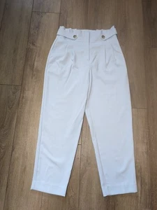 Neu 98 $ Ann Taylor Größe 8 babyblau Paperbag Knöchelhose Damen - Bild 1 von 10