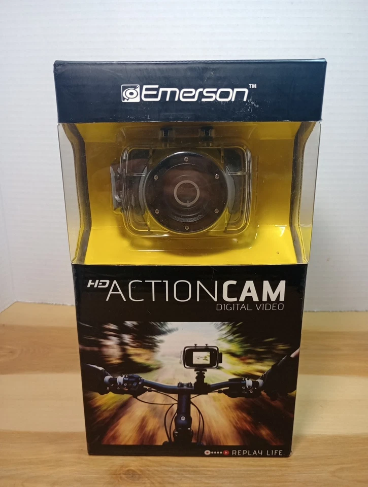 Emerson HD Action Camera DVR W/ Handlebar Mount & Waterproof Helmet Bike Mount  - Image 1 of 4