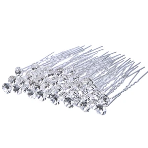 EBOOT 40 Pack Rhinestone Hair Pins Bridal Wedding Crystal Clips Accessories Deco - Picture 1 of 12