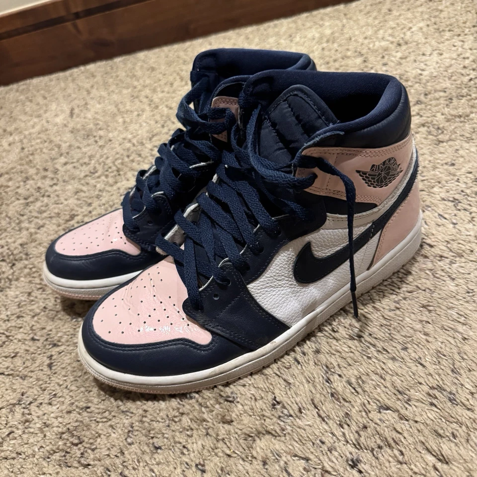 Nike Air Jordan 1 Retro High OG Atmosphere Bubblegum scarpe da ginnastica da donna taglia 9,5 - Immagine 1 di 4
