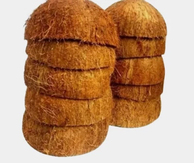 Mitades de cáscara de coco respetuosas con el medio ambiente 100 % natural puro cáscara de coco de Ceilán Foto 1 de 4