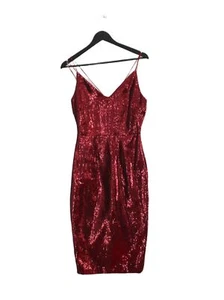 True Decadence Women's Midi Dress UK 8 Red 100% Polyester Bodycon - Picture 1 of 5